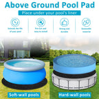 Niuyhe 18ft Pool Mats for Floor, 260G/M² Thicke Geotextile Material Pool Ground Pad, Precut Round Pool Liner Pad for Above Ground Bottom Protects and Extends The Life of Your Swimming Pool