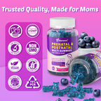 Prenatal Vitamins for Women with Methylfolate, Vegan Omega-3 DHA, Organic Food Blend, Probiotics, Iron, Vitamin D3 B6 B12, Choline, Sugar Free Multivitamin for Women During & Post Pregnancy, 120 Cts