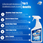 Black Diamond Stoneworks Natural Stone Shower Soap Scum Remover Spray. For Cleaning Bathtubs, Glass Doors, Tubs, Travertine, Marble, Tile. Heavy Duty, Safe Acid-Free Cleaner. Safe for fixtures.