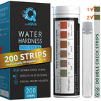 WeAQUA DoubleCheck Water Hardness Test Kit 200 Strips with Sample Cup - Hard Water Testing Strips (0-25 gpg / 0-425 ppm)