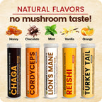 Shroomeaz Flavored Infused Toothpicks (Variety Reishi, Cordyceps, Lions Mane, Turket Tail, Chaga) 5 Pack