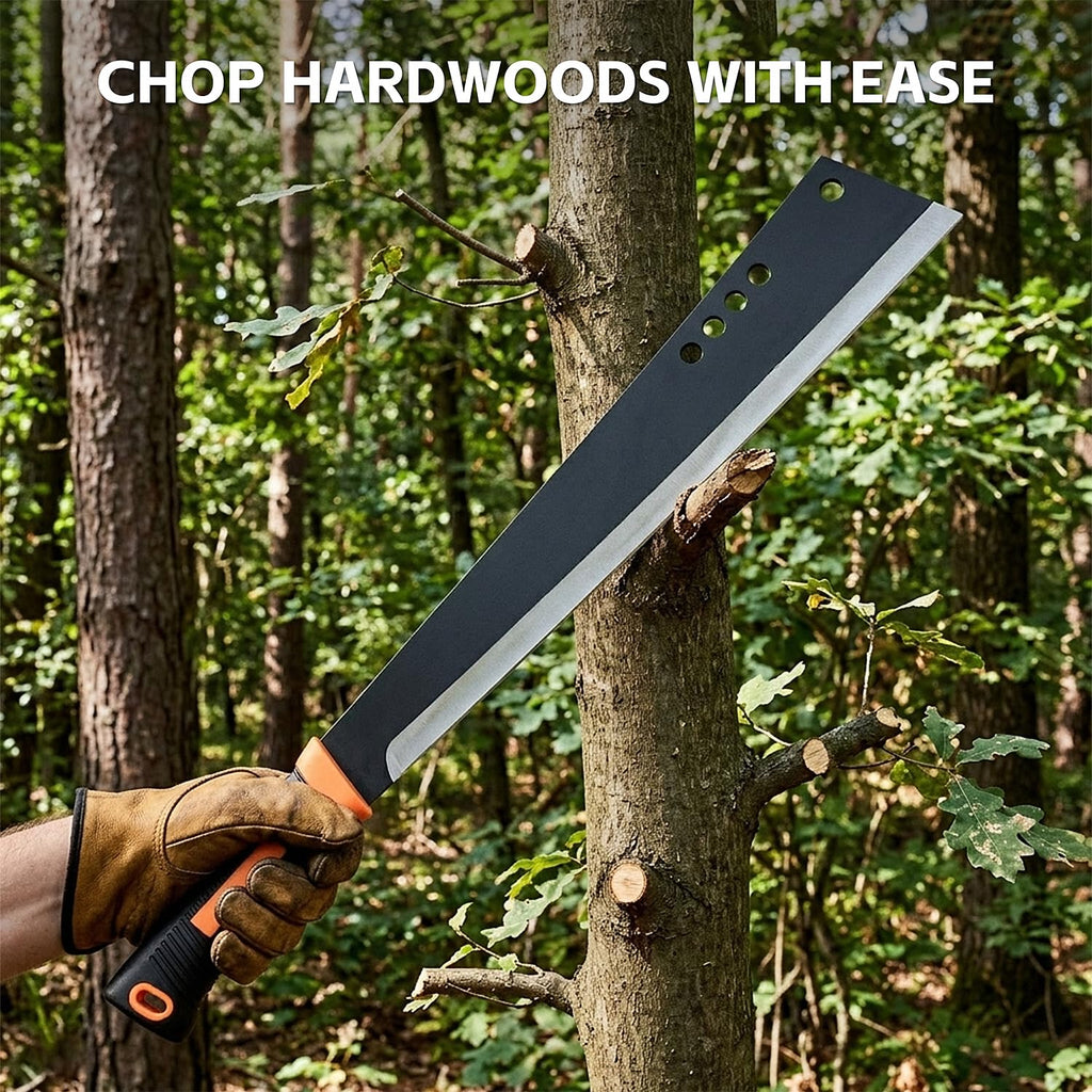 Machete for Yard Work and Cutting Trees Heavy Duty Machetes Brush Clearing Sickle Knife with Cold Steel Blade, Hand Harvest Sickle for Weeding Gardening