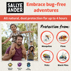 SALLYEANDER No Bite Me Natural Bug & Insect Repellent Lotion - DEET-Free Anti-Itch Cream - Safe for Kids, Infants & Adults - Repels Mosquitoes, Black Flies, Fleas & Ticks - Made in USA, 2oz