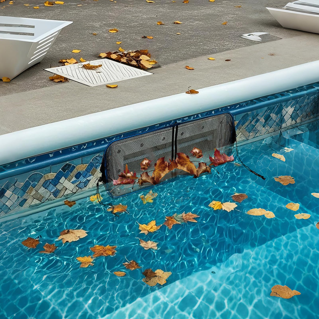 Pool Skimmer Screen Guard, Anti Rust Swimming Pool Skimmer Leaf Guard Net Blocker for Inground Above Ground Vinyl Lined, Pool Skimmer Leaf Catcher with Fine Mesh & Ultra Fine Mesh Easy to Install