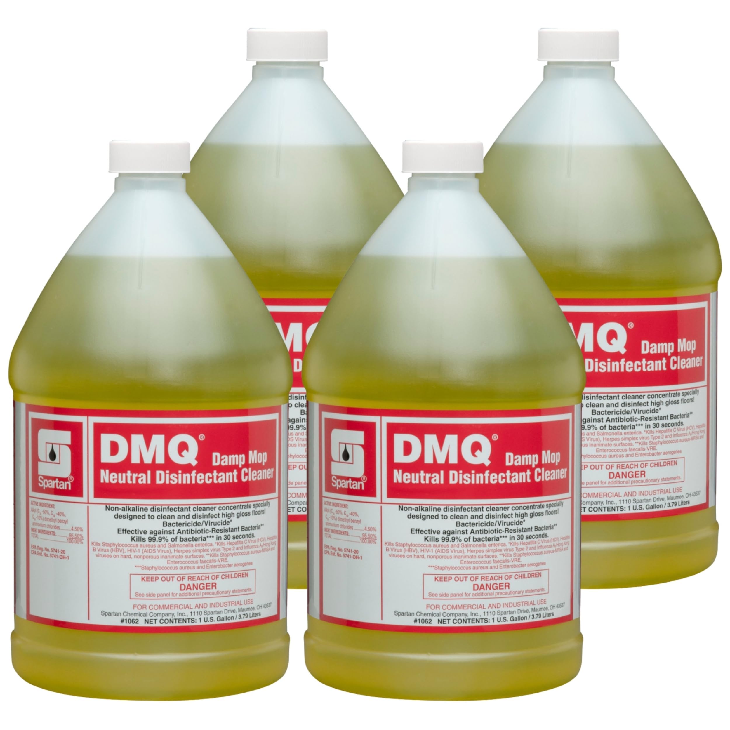 SPARTAN DMQ NEUTRAL DISINFECTANT CLEANER CASE OF 4 GALLONS