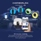 Chamberlain Garage Door Opener 3/4 HP Belt Drive myQ Garage Door Opener with Fixed Camera, Battery Backup, 2‑Bulb LED Lighting