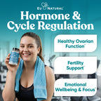 Regulate Cycle Support – Hormone Balance for Women at Optimal 40:1 Myo-Inositol 2000 mg & D-Chiro Inositol 50 mg – Supplement for Period Consistency, Menstrual & Ovulation Support – 120 Vegan Capsules