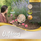 Stunning Garden Memorial Stone with Stand & Sympathy Card (10" Size)