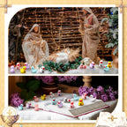 Suzile 100 Pcs Mini Jesus Resin Ducks Little Figures Bulk Jesus Loves You Christian Mini Duck Figures Duckies to Hide and Seek Religious Party Decoration for Church Baptism Sunday Reward Gifts