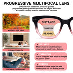 CHOFILORD Progressive Multifocus Reading Glasses for Women Men Blue Light Blocking Spring Hinge Square Computer Readers (4 Pack Mixed B, 1.75, Diopters)