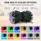 Dazzle Bright 33FT 100 LED Color Changing Christmas Halloween Lights