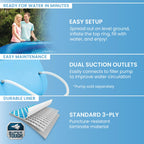 Intex 28120EH Easy Set Inflatable Swimming Pool: 10ft x 30in – Puncture-Resistant Material – Quick Inflation – 1018 Gallon Capacity – 23in Water Depth