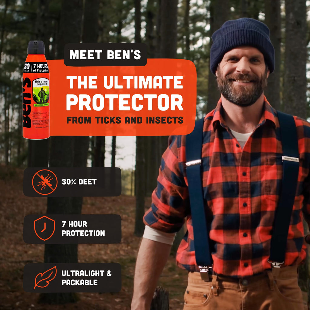 Ben's Tick & Insect Repellent Eco Spray - Bug Spray with 30% DEET for Mosquitoes, Ticks & More - Up to 7 Hours of Protection - Fragrance-Free - 6 oz (2 Pack)