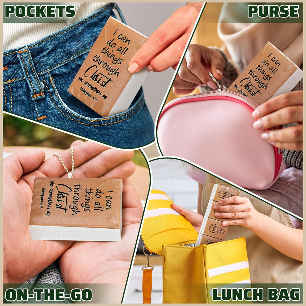 Ctosree 50 Pack Christian Pocket Tissues Bible Verse Travel Packs Bulk 500 Sheet Small Tissues Pocket Packs 3 Ply Mini Travel Size Individual Religious Party Favor