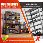 JOJUOU Set of 3 46" W Garage Shelving-2050 lbs 5 Tier Storage Shelves,Adjustable Heavy Duty Metal Shelving Unit and Storage Large Rack,Utility Steel Shelf for Warehouse Industrial Pantry 71"x46"x18"