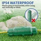 Cismorvex 7 Pack Outdoor Extension Cord Safety Cover with Waterproof Seal IP54 Water-Resistant, Weatherproof Electrical Connection Box with 2 Latches, Plug, Socket, Holiday Decoration Light, Green