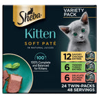 Sheba Perfect Portions Kitten Pate Wet Cat Food, Multipack, 2.6 oz, 24 ct