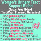 SHIZAM Oil of Oregano D-Mannose Dandelion Root Hawthorn Berry Extract Uva Ursi Gummies with Hibiscus Cranberry Magnesium Glycinate for Women