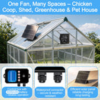 Solar Powered Fan for Chicken Coop with Remote 3 Modes, Intake & Exhaust