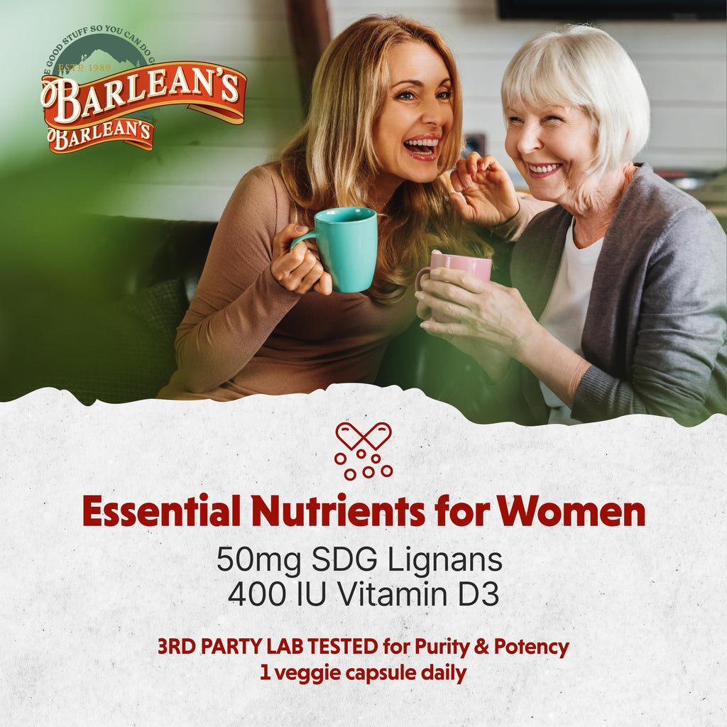 Barlean's Brevail Plant Lignan Extract Supplements, Women's Breast Health Supplement Capsules for Healthy Estrogen Balance, Vegan and Non-GMO, 30 Count