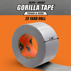 Gorilla Tape Tough & Wide, Silver Tape, 2.88" x 25 yd (Pack of 4) - Heavy Duty and Weather Resistant for Indoor or Outdoor