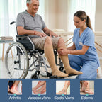 TheraMagic® Zipper Compression Socks for Men & Women, 20-30mmHg Closed Toe Graduated Zippered Compression Stocking
