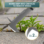 BARAYSTUS Crack Weeder, Stainless Steel Manual Crevice Weeding Tool,13" Weed Grabber Remover, L-Shaped Manual Weeder Puller, Durable Crevice Weeding Tool for Sidewalk Garden Patio Lawn