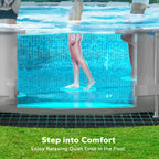 POOLHACKER 12 ft x 24 ft Rectangle Pool Liner Pad, [2026 New Pool Pad 9.4 oz/yd² Heavy-Duty] Rectangle Pool Liner Pad for Above Ground Pools, Prevents Punctures, Effortless to Install