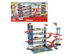 DICKIE TOYS: Parking Garage Playset with 4 Die-Cast Cars and Die-Cast Helicopter, Four Roomy Parking Levels, Light and Sound Effects, for Ages 3 and up