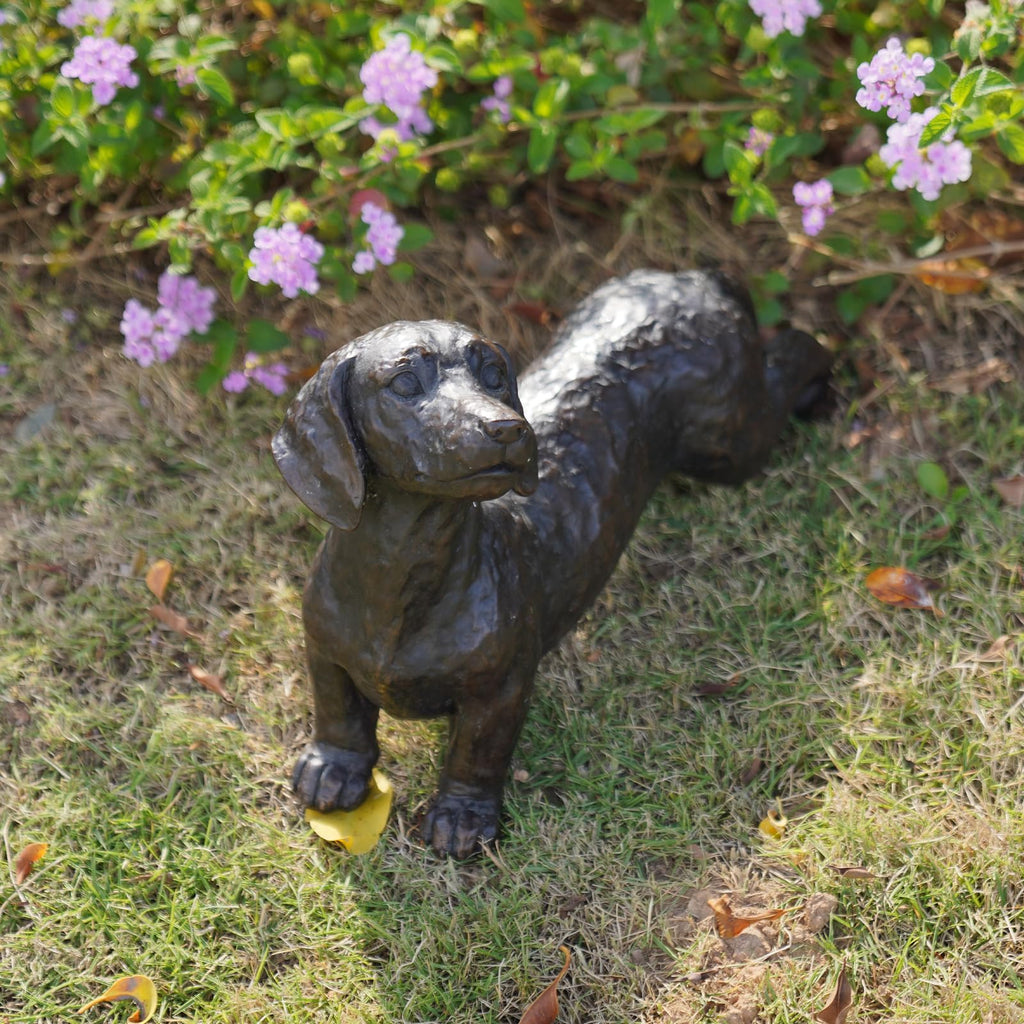 LC LCdecohome Dog Statues Outdoor Dachshund Décor 12.75 * 4 * 8.5 inch