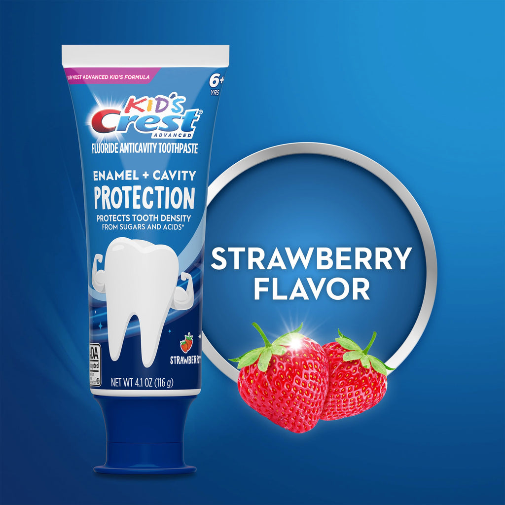 Crest Kids Enamel + Cavity Protection Toothpaste, 4.1oz Count 24, Pack of 8