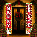 Mrsenloi Christmas Decorations Lighted Banner for Door, Snowman&Santa