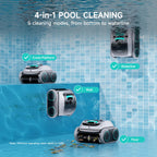 (2026 Upgrade) WYBOT C1 Pool Robot Vacuum for Inground Pools, 4-in-1 Cordless Robotic Pool Cleaner for Above Ground Pools up to 1,614 Sq.ft, Wall & Waterline Cleaning, 150-Min Runtime, APP Control