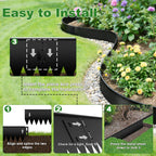 8 Inch Galvanized Steel Landscape Edging – Rounded Edge Metal Border