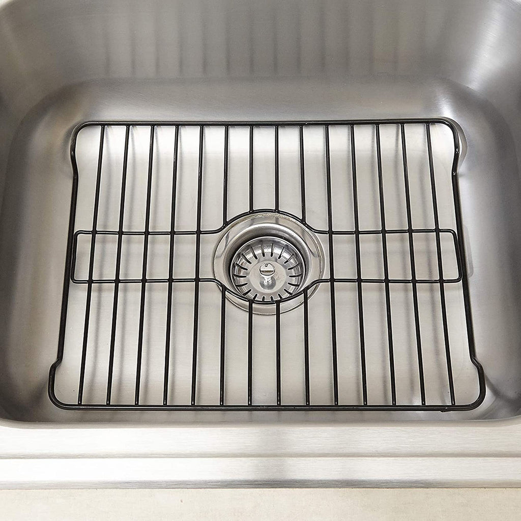 Better Houseware Sink Protectors for Kitchen Sink, Protective Metal Grid, 12x10.25x1 inches, Black Kitchen Sink Mat to Shield Sink Base from Scratches, Rust-Resistant Coating, S