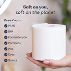 Betterway Bamboo Toilet Paper 3 Ply - Sustainable Toilet Tissue - 24 Long-Lasting Rolls & 360 Sheets Per Roll - Septic Safe - Organic, Plastic & PFAS Free - FSC Certified