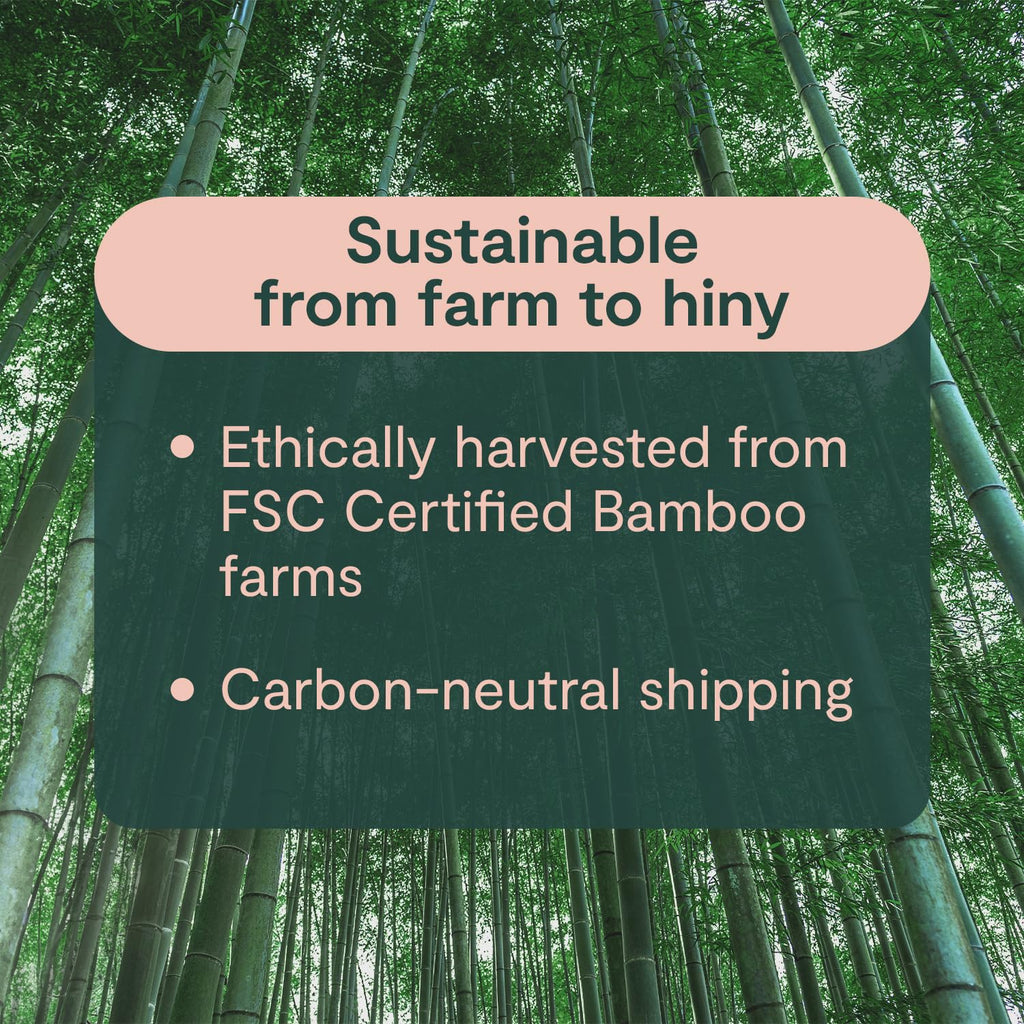 ecoHiny Premium & Soft Bamboo Toilet Paper | PFAS Free | 12 Mega Rolls, 3 ply & 350 Sheets | Non Toxic, FSC Certified, Septic Safe, BPA Free | Tree Free Toilet Tissue | Plastic Free Packaging