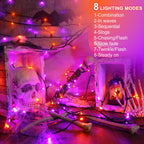 kemooie 500 LED Halloween Lights Outdoor, 164 FT Fairy Lights with 8 Modes