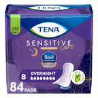 TENA Sensitive Care Incontinence Pads, Bladder Control & Postpartum for Women, Overnight Absorbency, Sensitive Care - 84 Count