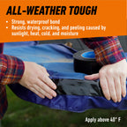 GORILLA All Weather Duct Tape, Black, 1.88 in x 25 yd, 2-Pack