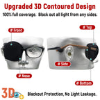 Astropic 3D Silk Eye Patch for Adults Kids | Medical Eyepatch for Glasses (Balck, Right Eye)