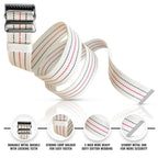 ASA TECHMED 10 Pack Cotton Soft Transfer Gait Belt with Metal Buckle and Belt Loop Holder for Walking, Belt Support Hold - Homecare, Caregiver, Nurse, Therapist 60 Inch, White