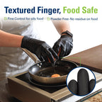 SWIFTLITE Nitrile Gloves, Disposable Black Gloves, Food Safe Rubber Gloves, Latex-Free, Powder-Free for Cooking, Cleaning, Food Prep (X-Large, 300 Counts)