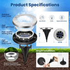 SOLPEX 6 Pack Solar Pool Lights for Above Ground Pools, Waterproof LED Above Ground Pool Lights, Outdoor Pool Decoration Accessories(Cool White)