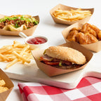 ZORRITA 100 Pack 1 Lb Small Paper Food Trays