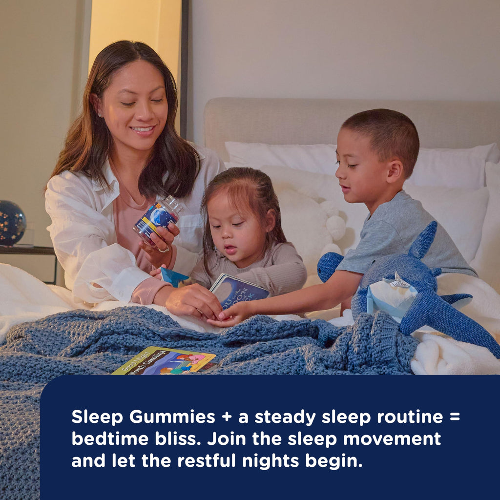 Mommy's Bliss Kids Sleep Gummies with Melatonin, Support Your Natural Sleep Process, Age 3 Years to Adults, Strawberry Flavor, 1G of Sugar, 60 Gummies (Pack of 3)