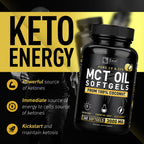 Zeal Naturals Pure MCT Oil Capsules - 3000mg, 360 Softgels |C10, C8 MCT Oil Unrefined Coconut | Energy Support & Brain Fuel Supplement | Gluten-Free
