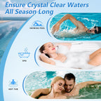 2026 New Pool Test Strips - 9 in 1 Pool Salt Test Strips 150 Counts for Salt Water Pool Testing Kit for Salt Level (0-6000ppm) Copper GH pH Bromine Cyanuric Acid for for Swimming Pool Spa Hot Tub