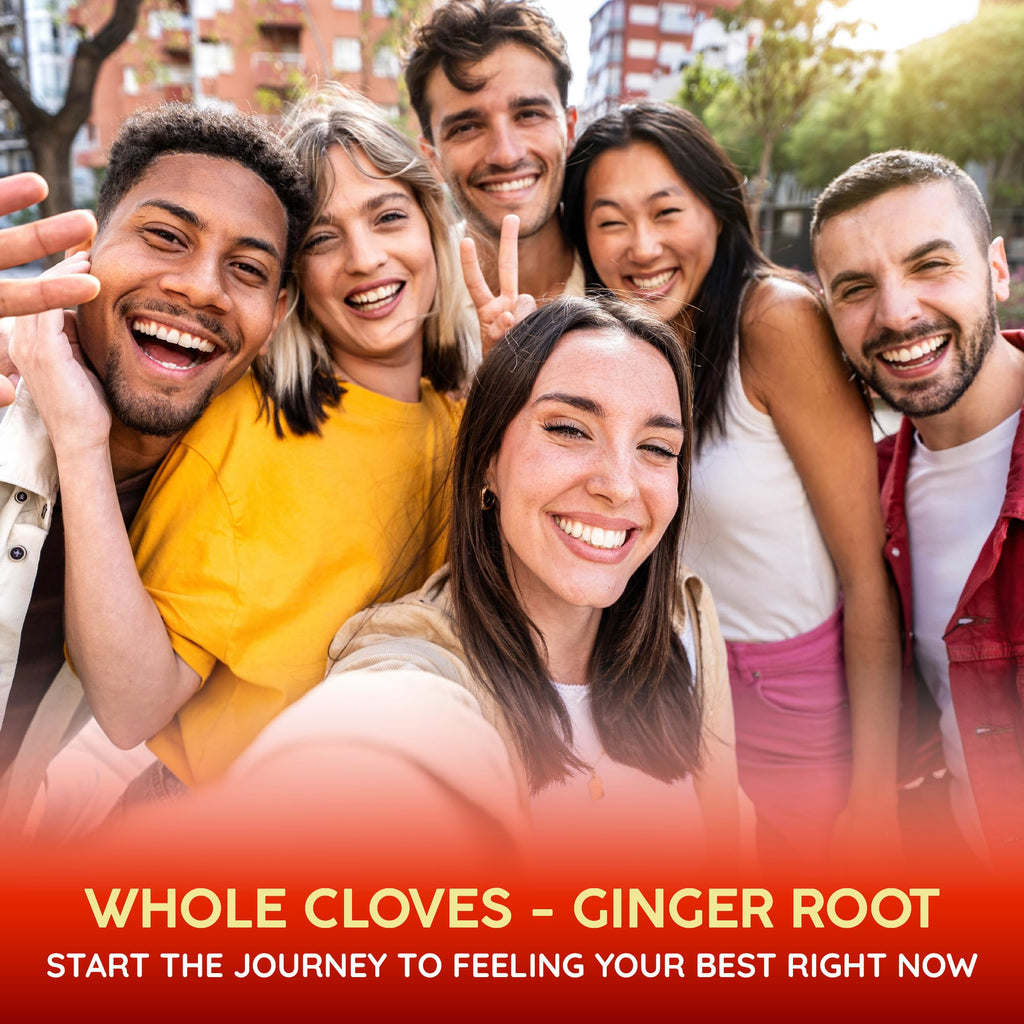 Cadane 5in1 Whole Cloves Herbal Blend | Digestive & Immune Support | Clove, Ginger, Turmeric, Garlic, and Black Pepper | Non-GMO, Vegan – 90 Capsules – 45-Day Supply