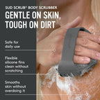 Sud Scrub Antimicrobial Silicone Body Scrubber, Exfoliating Shower Scrubber for Sensitive Skin, Eco Friendly Silicone Body Brush